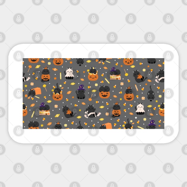 Halloween Kitties Sticker by CrystalColleen